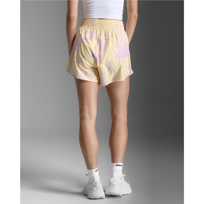 Alternativ bild 1 för 2XU Aero Hi-Rise 4 InchShorts Pixel Lemon/White Reflective