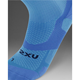 2XU Vectr Light CushionCrew Socks Azure Blue/Surf