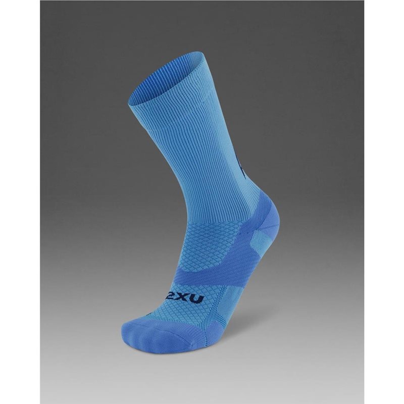 2XU Vectr Light Cushion Crew Socks Azure Blue/Surf