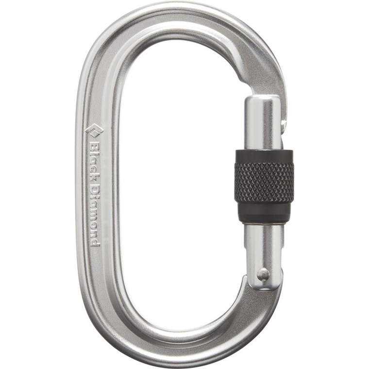 Black Diamond Oval Keylock Scrwgt Carabiner Polished