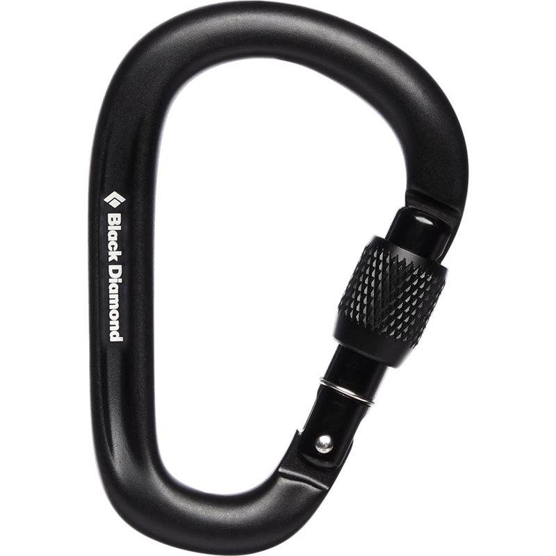 Pearlock Screwgate Carabiner Black OneSize