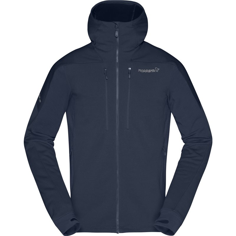 Norrøna Trollveggen Powerstretch Pro Zip Hood M' Indigo Night Blue