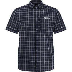 Jack Wolfskin Norbo SS Shirt M Night Blue Checks