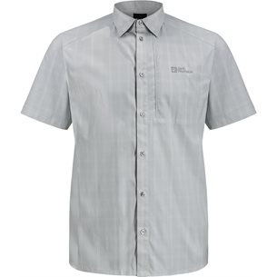 Jack Wolfskin Norbo SS Shirt M Cool Grey Check