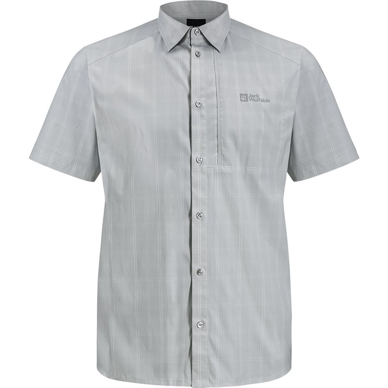 Jack Wolfskin Norbo SS Shirt M Cool Grey Check