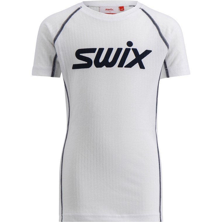 Swix RaceX Classic Short Sleeve Jr Bright White/ Dark Navy