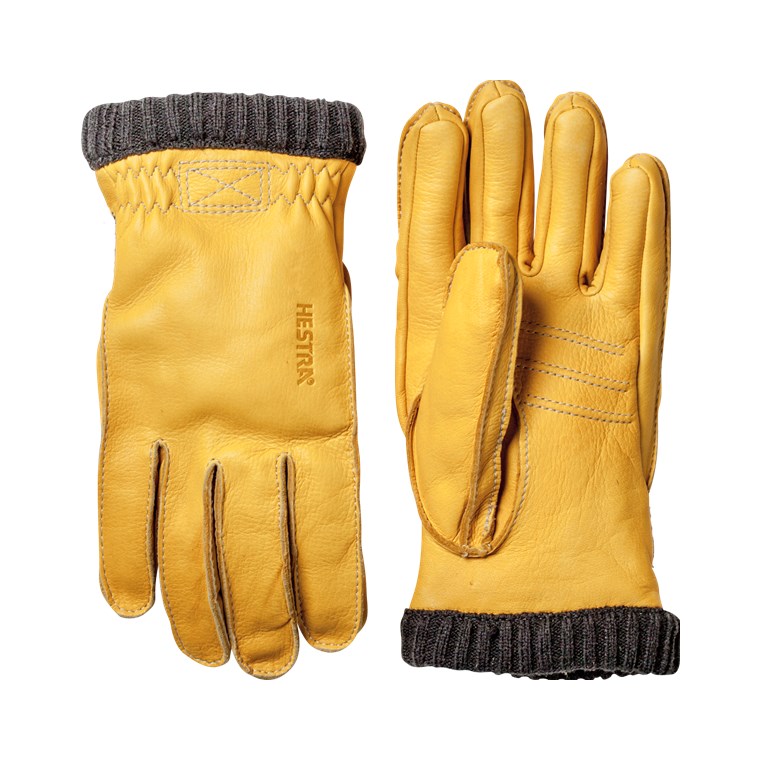 Hestra Deerskin Primaloft Rib Gloves Men Natural Yellow