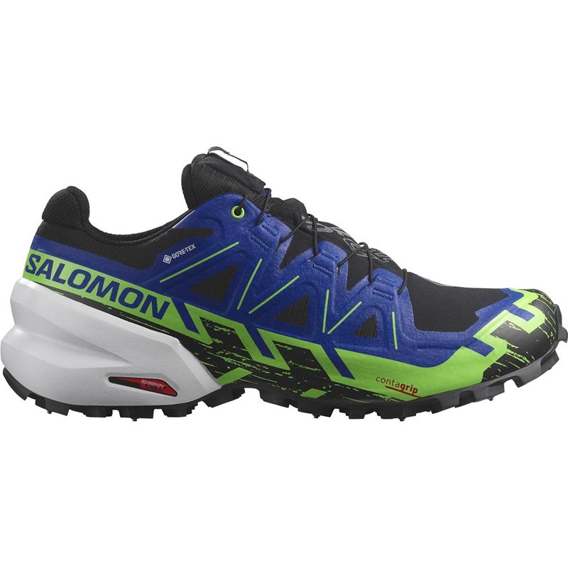 Salomon Spikecross 6 Gtx Black/Surf The Web/Green Gecko