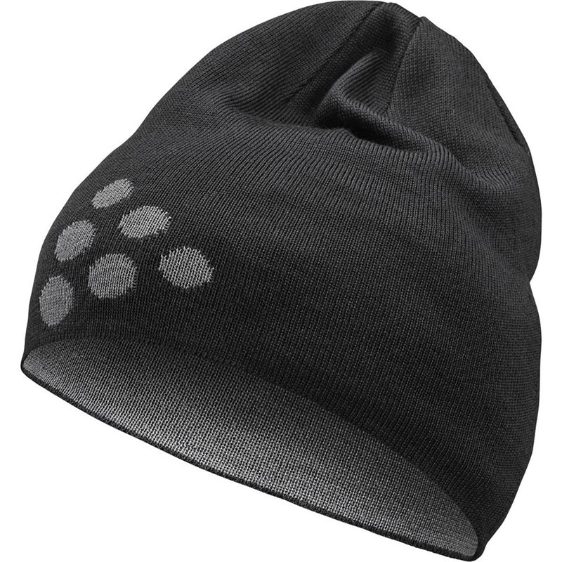 Craft ADV NORDIC TRAINING MERINO LOGO HAT Black/Black Black/Black S/M