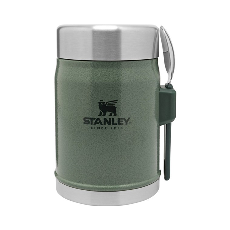 Stanley The Legendary Food Jar + Spor Hammertone Green 0,4 L Matte Black