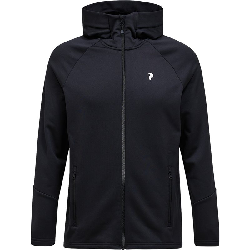 Peak Performance Rider Essentials Midlayer Zip Hood Men Black/Black