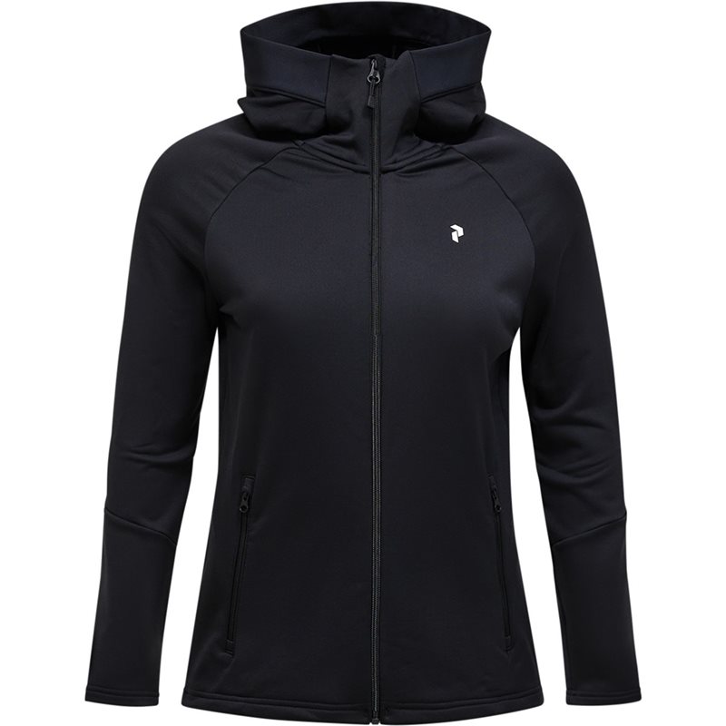 Peak Performance Rider Essentials Midlayer Zip Hood Women Black/Black