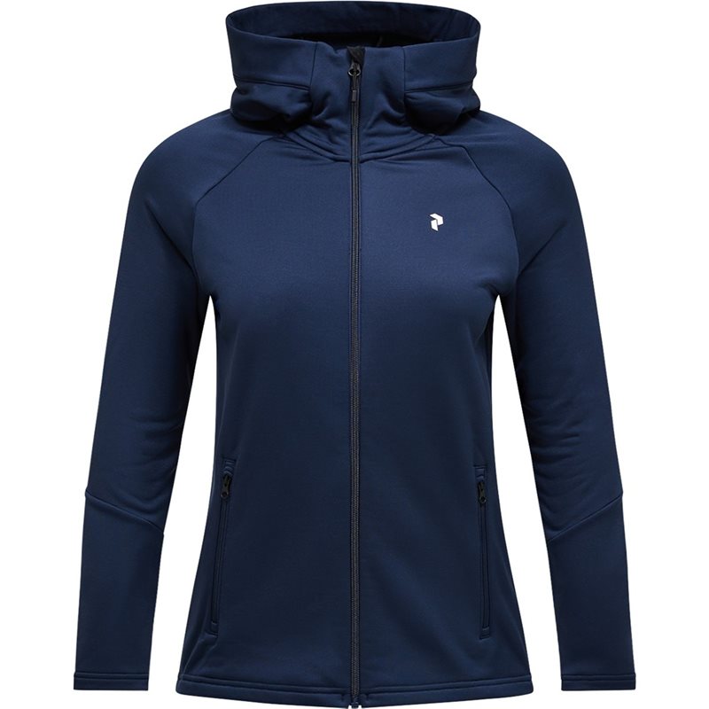 Peak Performance Rider Essentials Midlayer Zip Hood Women Blue Shadow/Blue Shadow