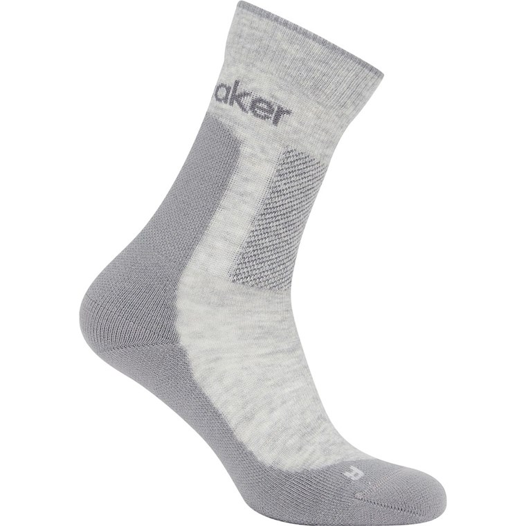 Icebreaker Women Merino Hike+ Medium Crew Blizzard Hthr/Alloy