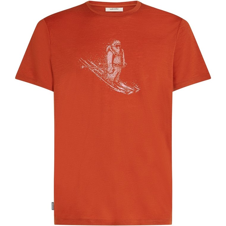 Icebreaker Men Merino 150 Tech Lite SS Tee Skiing Yeti Agate