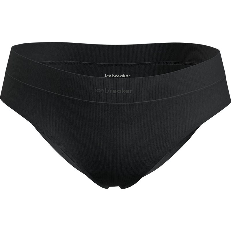 Icebreaker Women Merino Blend Rib Lotus Hipster Black