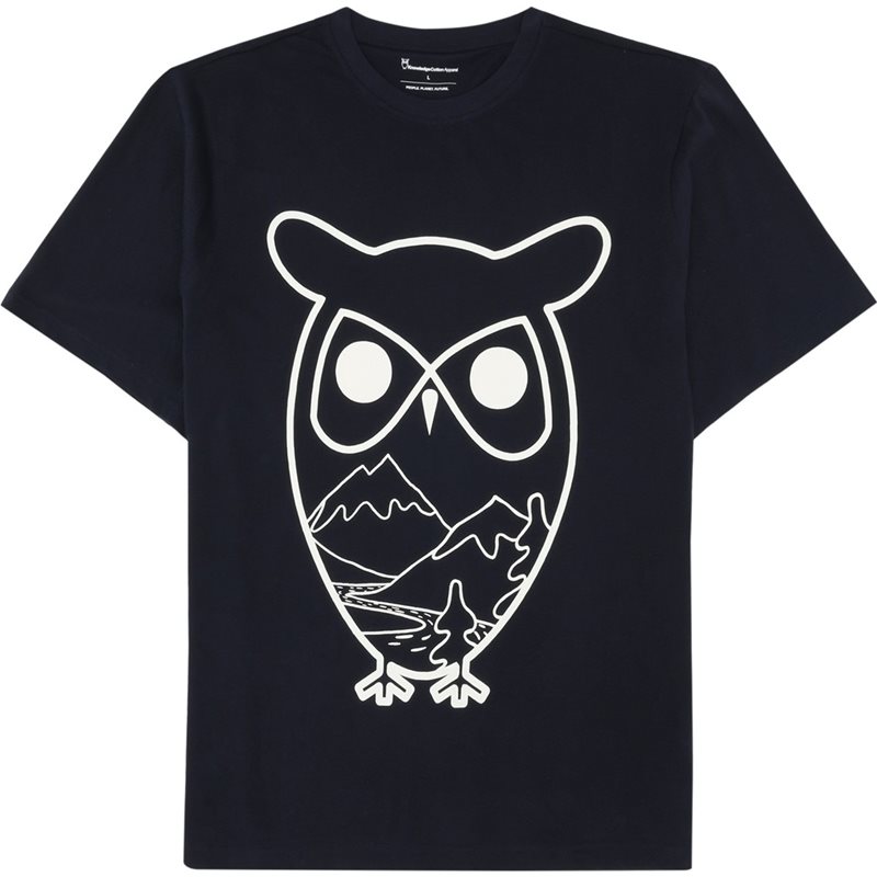 KnowledgeCotton Apparel Regenerative Organic Cotton Front Print Night Sky Night Sky S