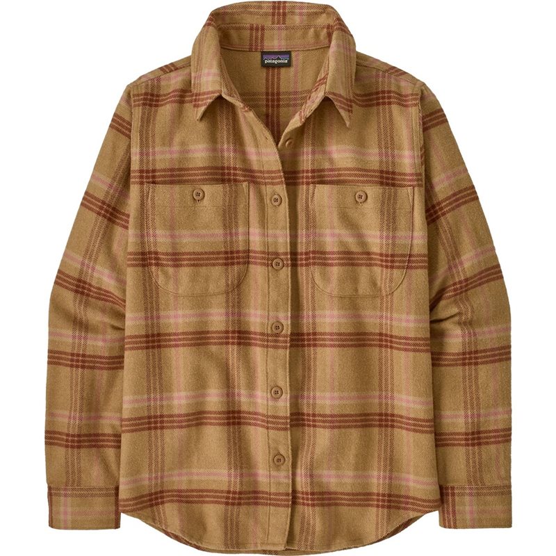 Patagonia Women's Fjord Flannel Shirt Buffalo Check: Old Growth Green