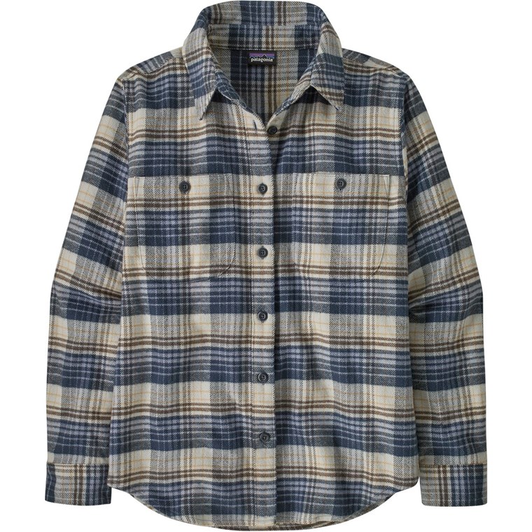 Patagonia W's Fjord Flannel Shirt River Plaid: Barnacle Blue