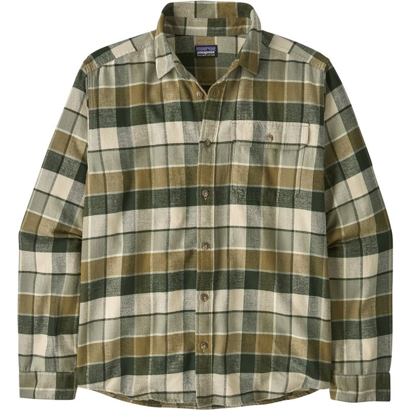 Patagonia M’s L/S LW Fjord Flannel Shirt Rocky: Old Growth Green
