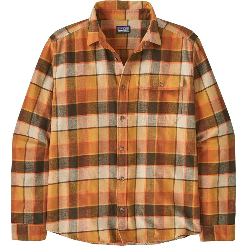 Patagonia Ms L/S LW Fjord Flannel Shirt Rocky: Otter Brown