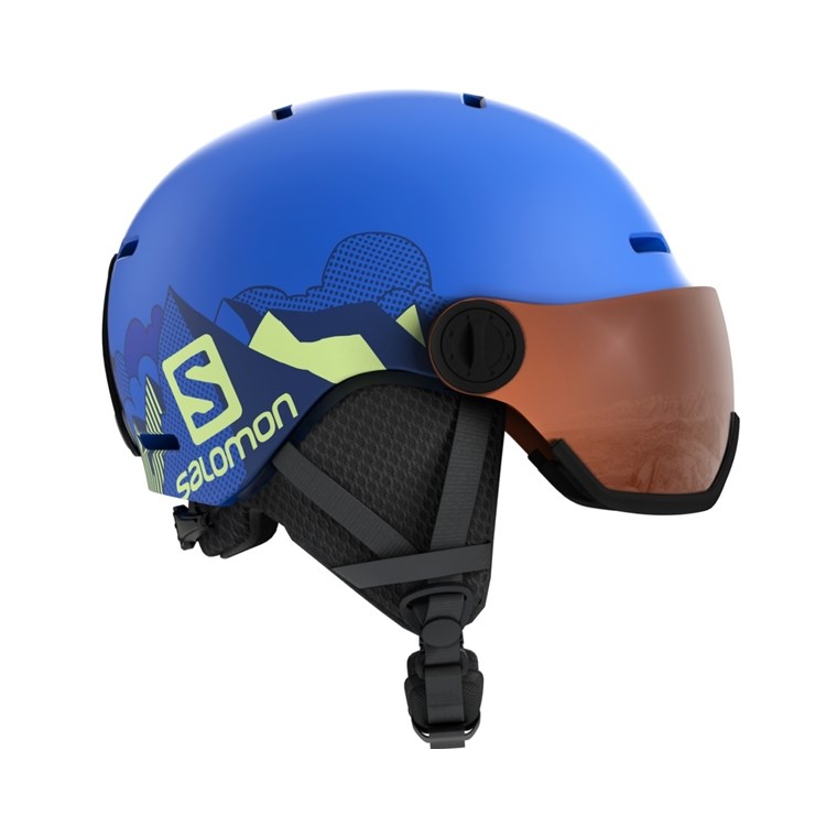 Salomon Helmet Grom Visor Pop Blue Mat