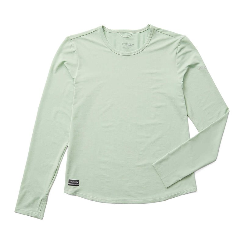 Saucony Stopwatch Long Sleeve W Aloe Heather - L