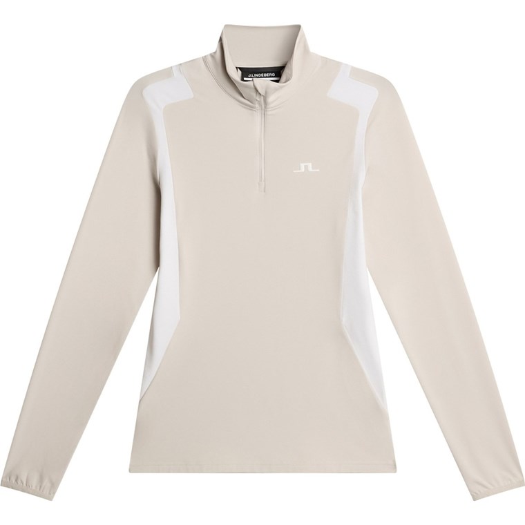 J.Lindeberg Mae Quarter Zip Mid Layer Moonbeam