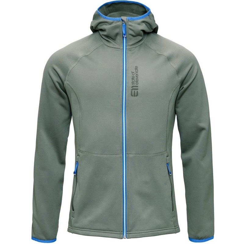 Elevenate Men's Skiers Fleece Hood Gray Green