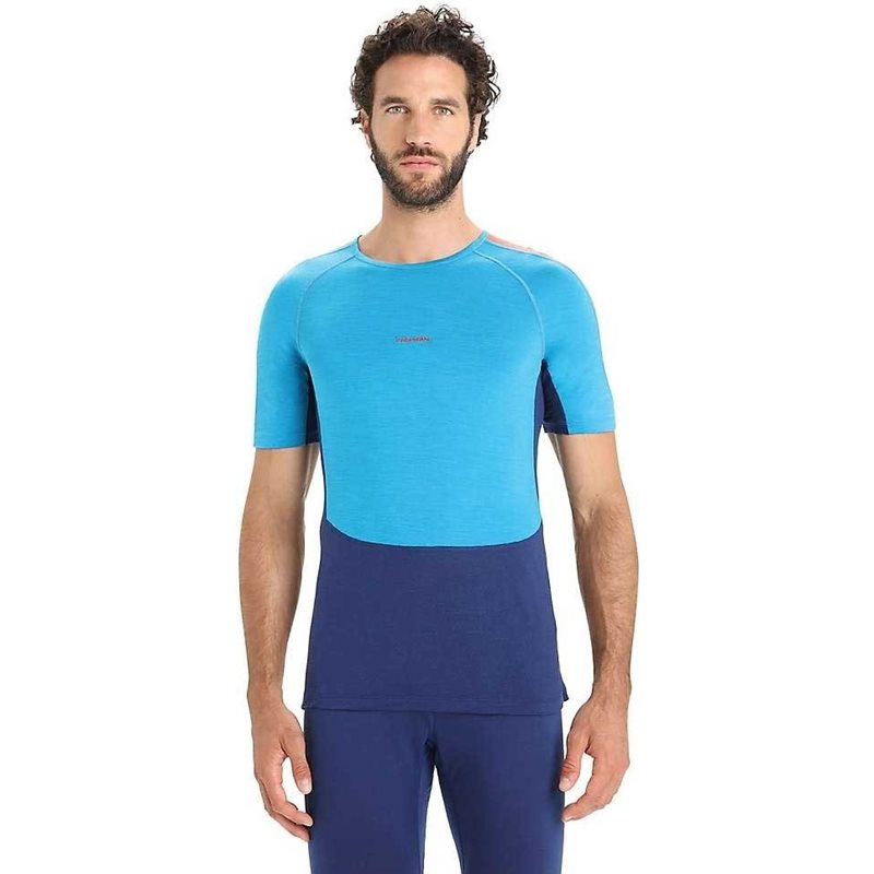 Icebreaker 125 ZoneKnit SS Crewe M's Navy L