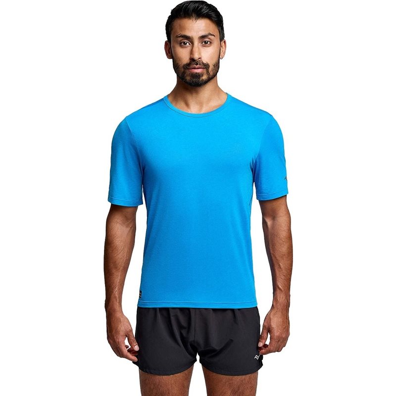 Saucony Stopwatch Short Sleeve M Cobalt Heather Cobalt Heather XL