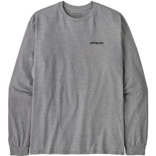 Patagonia M's L/S P-6 Logo Responsibili-Tee Gravel Heather