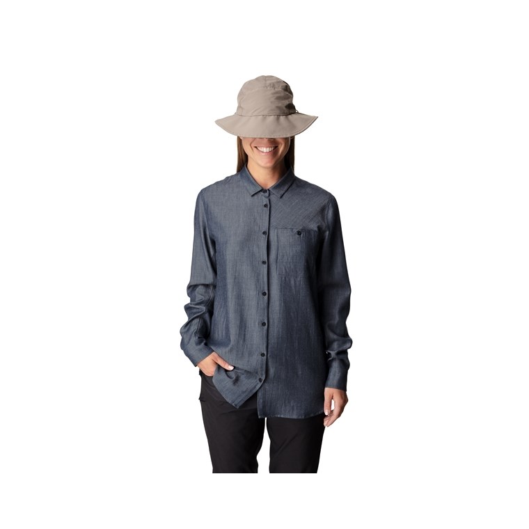 世界的に Shoppa Houdini Addnature - Illusion Blue Shirt About And Out W's 長袖シャツ
