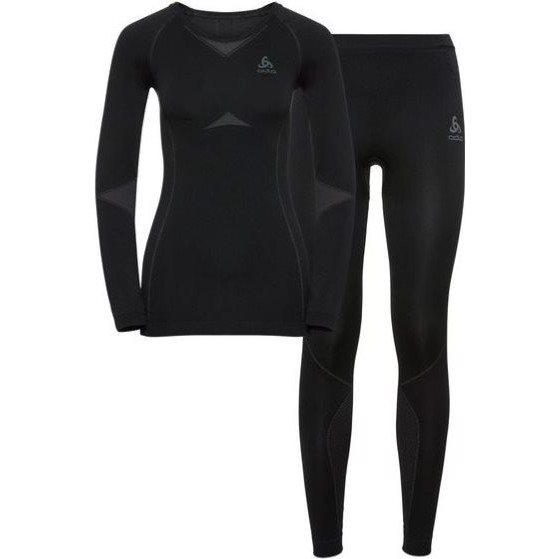 Odlo Set Long Fundamentals Performance Warm W Black/Odlo Graphite Grey