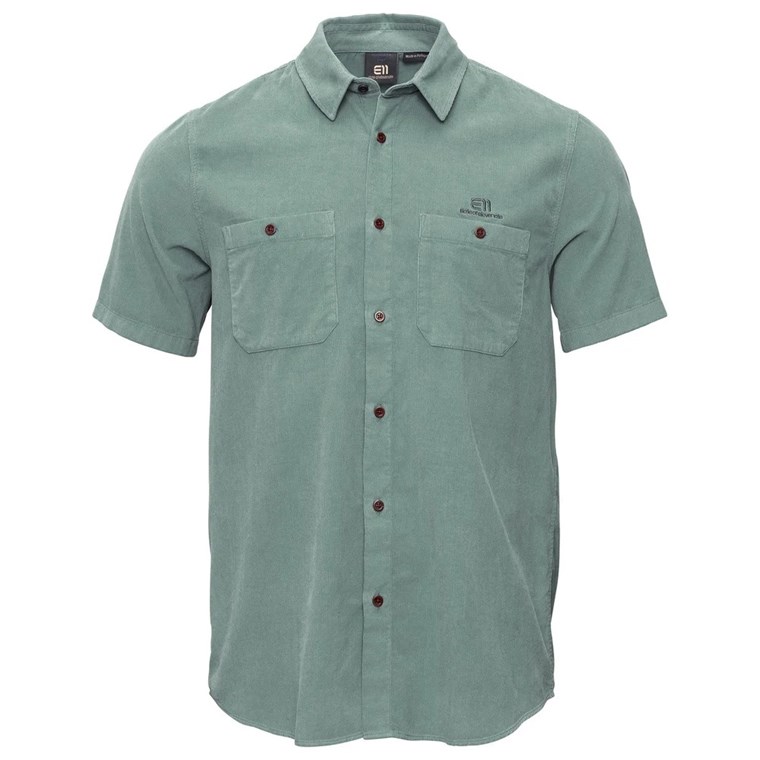 Elevenate M Estate Cord Shirt Sea Green