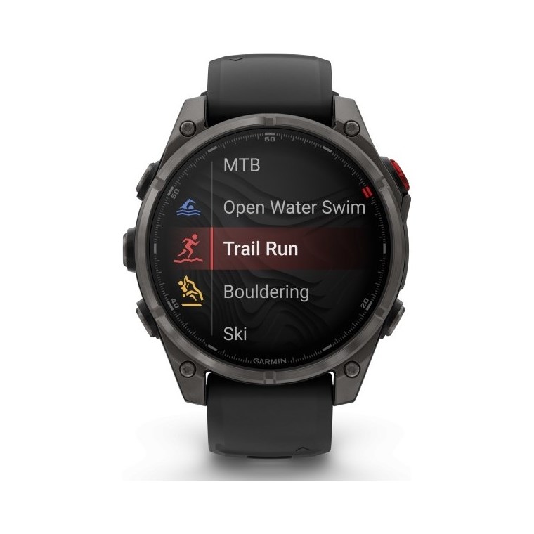Garmin fenix 8 Pro 47mm, LTE, Saph, Carbon Gray Ti, Black
