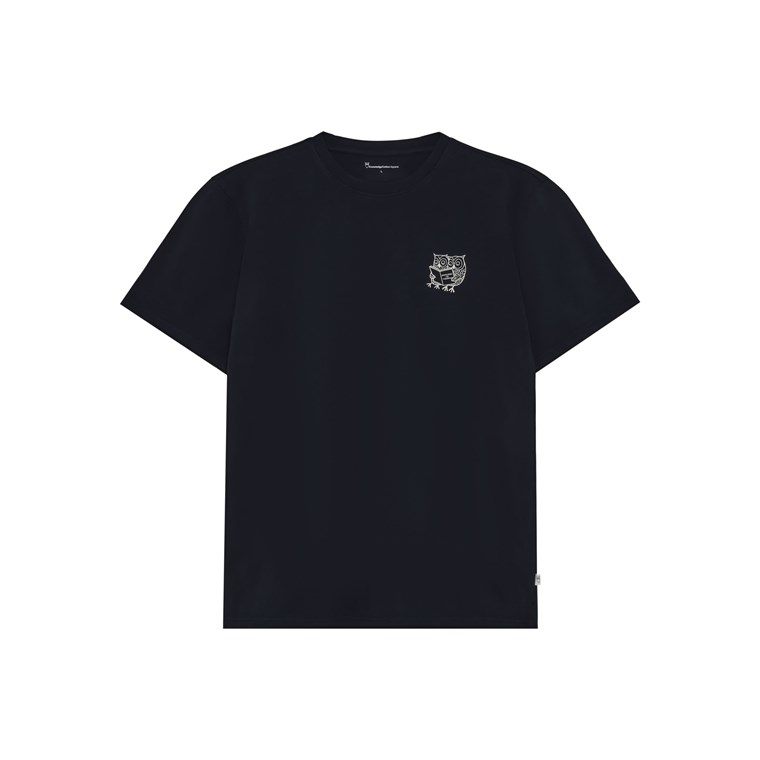 KnowledgeCotton Apparel SOS Regenerative Organic Cotton Chest Print T-shirt Night Sky