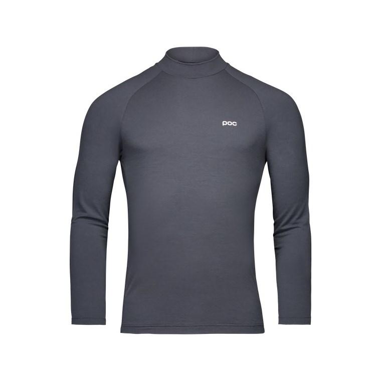 POC M's Layer Merino Mock Neck Jersey Sylvanite Grey
