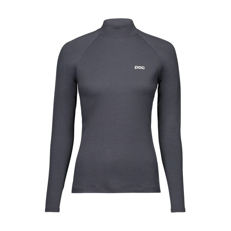 POC W's Layer Merino Mock Neck Jersey Sylvanite Grey