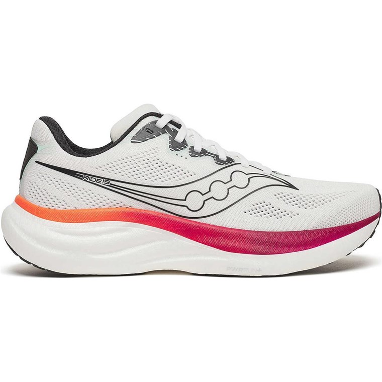 Saucony Ride 19 Herr White/Crimson