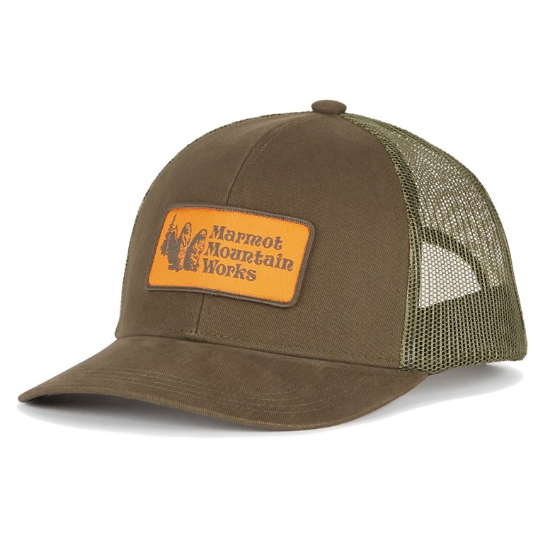 Marmot Retro Trucker Hat Olive Grove