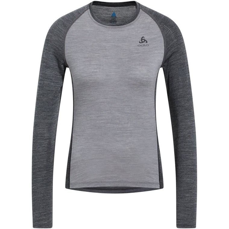 Odlo Natural Perform Pw 150 Bl Top Crew Neck Grey Melange/Dark Grey Melange