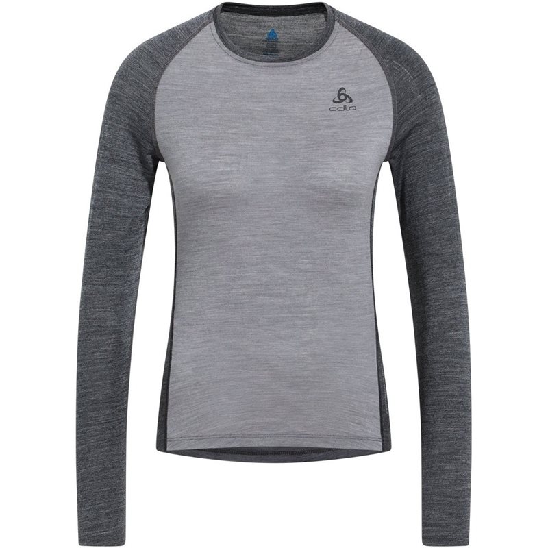 Odlo Natural Perform Pw 150 Bl Top Crew Neck Grey Melange/Dark Grey Melange - L
