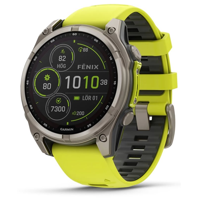Garmin fenix 8 47mm.Saphire Solar Silver/Yellow