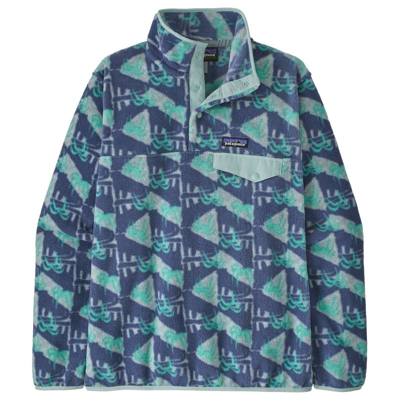 Patagonia W's LW Synch Snap-T P/O Jaguar Geo: Blue Sage