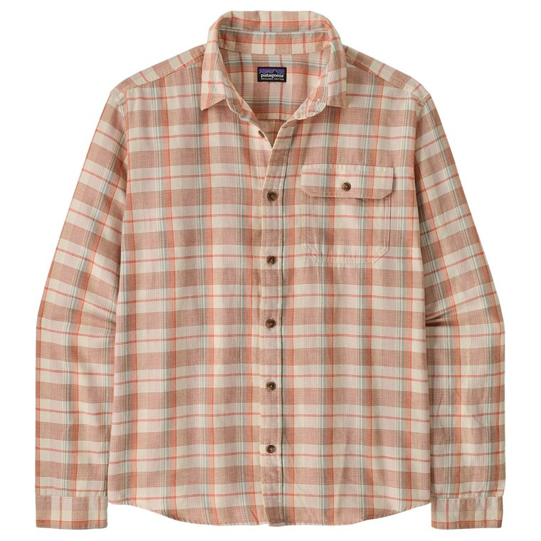 Patagonia M's L/S LW Fjord Flannel Shirt Handmade: Natural