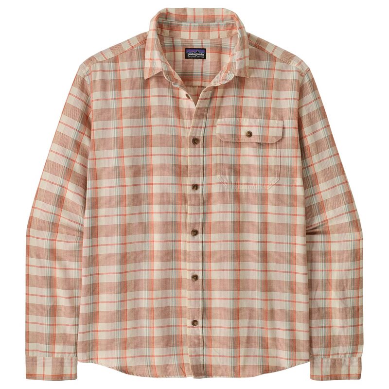 Patagonia M's L/S LW Fjord Flannel Shirt Handmade: Natural