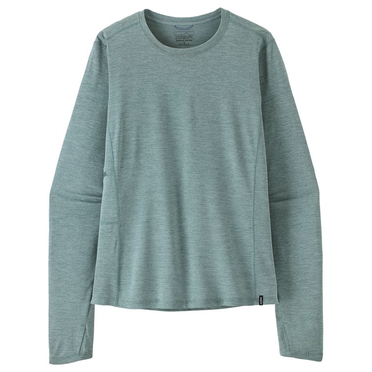 Patagonia W's L/S Cap Cool Sun Shirt Nouveau Green - Blue Sage X-Dye
