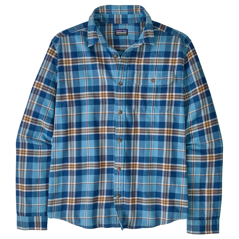 Patagonia M's L/S LW Fjord Flannel Shirt Prime: Shore Blue Prime: Shore Blue S