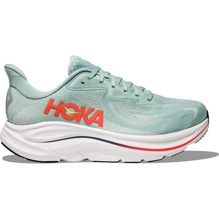 Hoka M Clifton 10 Wide Sage/Neon Flame
